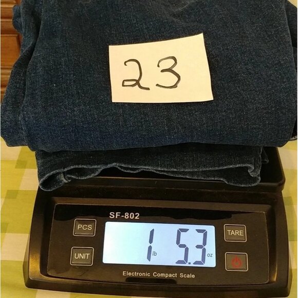 Allison Daley Women's Blue Straight Leg Mid Rise Designer Jeans Plus Size 18 S - Picture 7 of 7